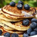 American Blueberry Yogurt Pancakes Breakfast