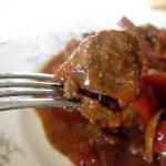 British Beef Goulash with Peppers Appetizer