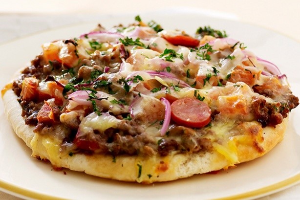 British Barbecue Meaty Pizzas Recipe Appetizer