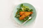 British Crumbed Chicken Tenderloins With Asparagus Salad Recipe Appetizer