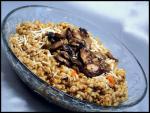 American Pearl Barley Risotto orzotto With Sauteed Mushrooms Appetizer