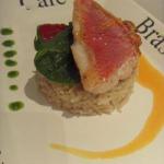 American Redfish with Brown Rice and a Citrus Fruit Syrup Dessert