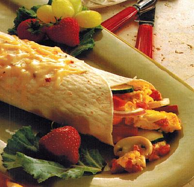 Mexican Breakfast Burrito With Turkey Sausage Breakfast