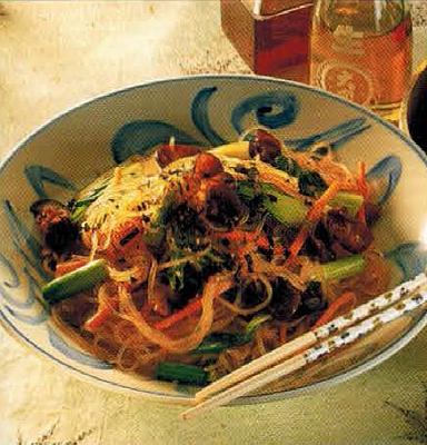 Chinese Potato Noodles With Vegetables Appetizer