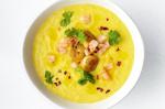 Corn Soup With Prawn and Chilli Pangrattato Recipe recipe