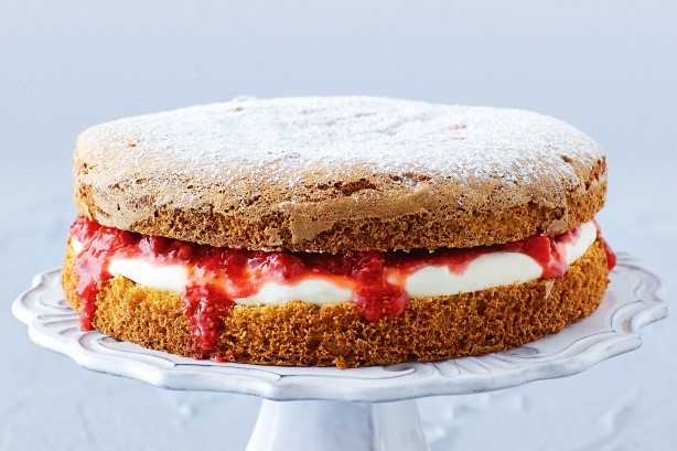 American Glutenfree Coconut And Strawberry Sponge Cake Recipe Dessert