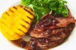 Canadian Chargrilled Ham and Mangoes With Honeyed Cranberries Recipe Dessert