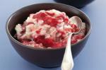 American Vanilla Creamed Rice With Rhubarb Recipe Dessert