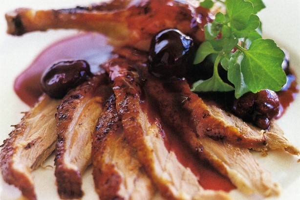 American Roast Duck With Cherry Sauce Recipe Dinner