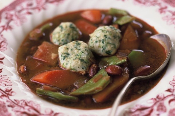 American Winter Soup With Potato Dumplings Recipe Appetizer