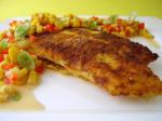 American Southerncornmeal Crusted Catfish With Crunchy Corn Relish Appetizer