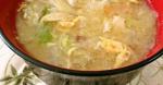Chinese Chinese Cabbage and Egg Miso Soup With Bonito Flakes Appetizer