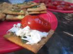 American Crab Dip With Garlic Saltines and Roasted Cherry Tomatoes Appetizer