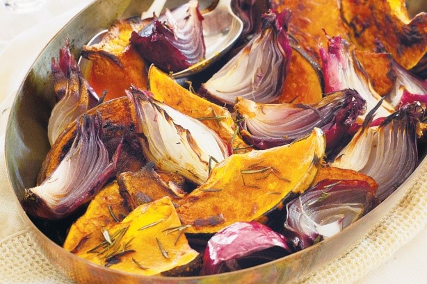 Australian Roast Pumpkin With Red Onion Recipe Appetizer