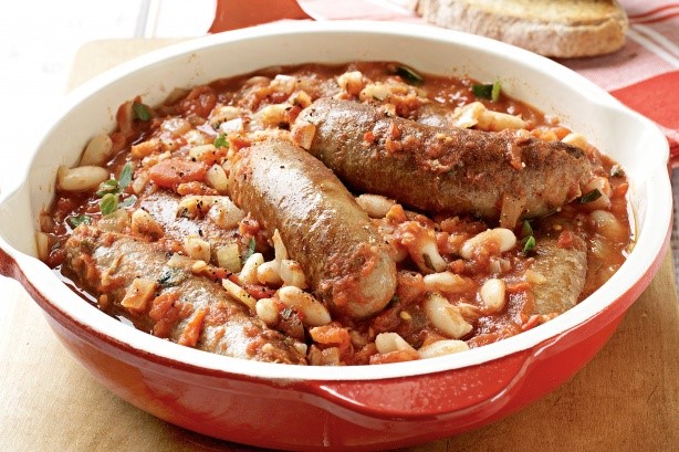 Australian Sausages With Tomato And Beans Recipe Appetizer