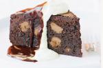 Australian Double Chocolate Fudge Brownie With Mocha Sauce Recipe Dessert