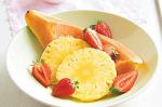 Australian Papaya Pineapple And Strawberry With Lime Syrup Recipe Dessert