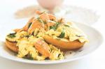 Australian Scrambled Eggs With Herbs And Smoked Salmon Recipe Appetizer