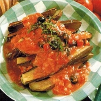 American Eggplant With Tomato Herb Sauce Appetizer