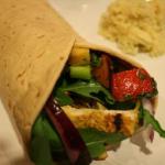 Indian Curry Chicken Wraps with Nectarine-chutney BBQ Grill