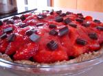 American Nobake Strawberry Pie With Chocolate Chunks Dessert