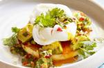Canadian Poached Eggs With Corianderlime Sauce And Avocado Recipe Appetizer