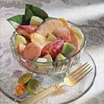 Australian Creamy Fruit Salad with Fresh Basil Dessert
