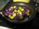 American Sauteed Brussels Sprouts and Red Cabbage Appetizer