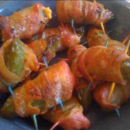 Australian Jalapenos Stuffed W Crab and Smoked Cheddar Wrapped in Bacon Appetizer