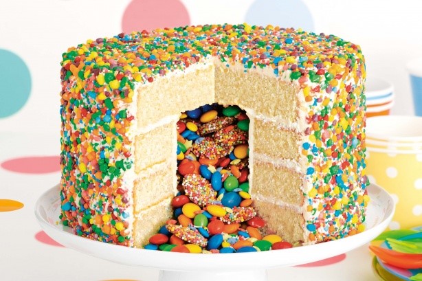 American Pinata Party Cake Recipe Dessert