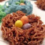American Nests of Easter Chocolate and Coconut Dessert