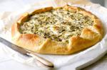 American Goats Cheese And Spring Onion Galette Recipe Appetizer