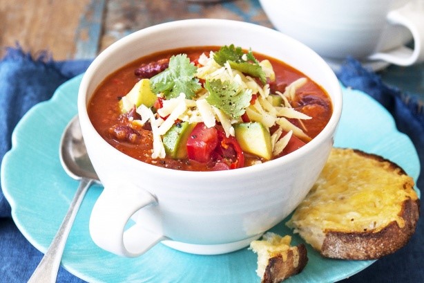 Mexican Mexican Tomato And Bean Soup With Cheese Toasts Recipe Appetizer