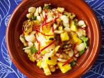 British Chargrilled Corn and Lima Bean Salad with Mango and Mojo Criollo Appetizer