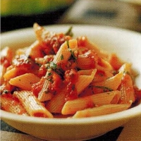 Canadian Pasta With Tomato And Basil Sauce Dinner
