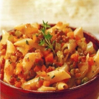 Canadian Penne With Rustic Lentil Sauce Dinner