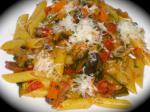 American Vegetable Ratatouille With Pasta Dinner