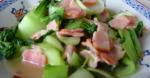 American Bok Choy and Bacon Delicious Stirfry 1 Appetizer