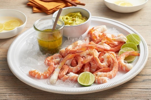 American Tiger Prawns Shallot Vinaigrette And Homemade Tartar Sauce Recipe Appetizer