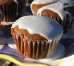 American Gingerbread Muffins with Lemon Glaze Dessert