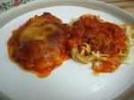 Italian Chicken Parmesan With Spaghetti Dinner