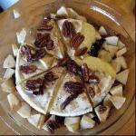 American Appetizer of Brie Walnuts and Apples Dessert