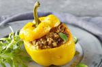 American Risotto and Meatloaf Stuffed Capsicums Recipe Appetizer