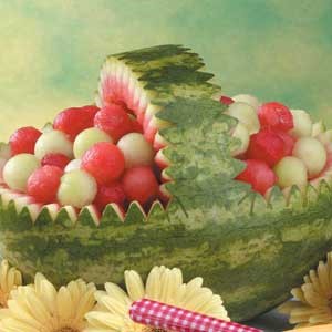 American Watermelon Basket Dessert