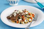 Steak With Carrot and Chickpea Pilaf Recipe recipe