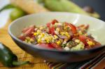 Panroasted Corn and Tomato Salad Recipe recipe