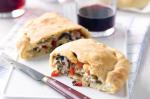 American Triple Cheese and Ham Calzone Recipe Appetizer