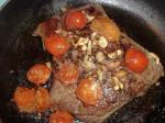 American Sirloin Steak with Tomatoes and Garlic for  Double for Dinner