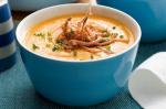 American Creamy Carrot And Cauliflower Soup With Onion Croutons Recipe Appetizer