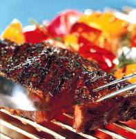Australian Steak with Parmesan-grilled Vegetables BBQ Grill